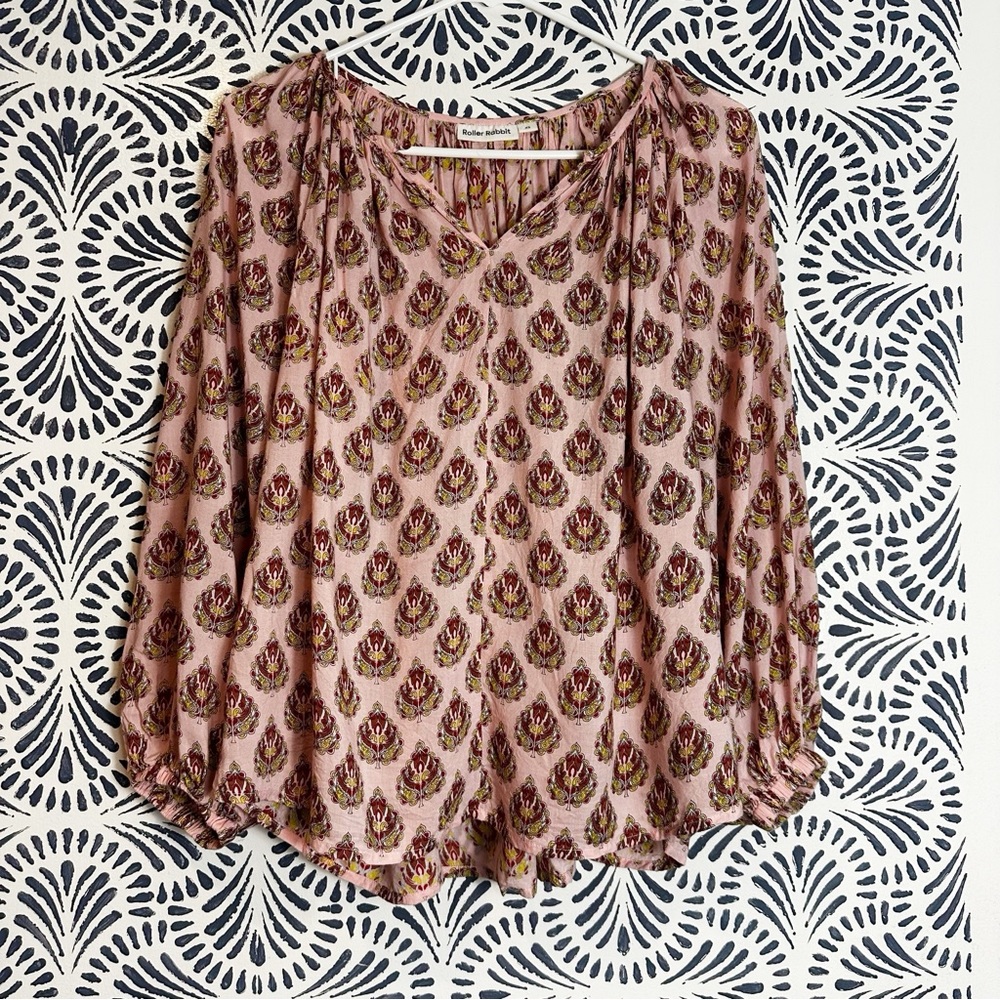 Roller Rabbit Pink Sunshower Anette Top